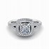 Image result for 14K White Gold French Cut Pave Diamond Engagement Ring