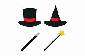 Image result for Magician Hat and Wand