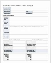 Image result for Construction Change Order Forms Template