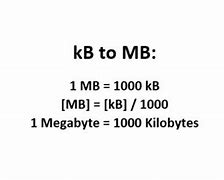 Image result for Convert KB To MB