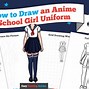 Image result for How to Draw Girls School Uniform