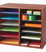 Image result for literature holders literature organizer laminate shell 24 letter size comp medium oak