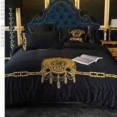 Versace Medusa White Queen Size Flat Sheet Full Pattern Www