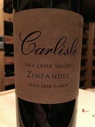 Image result for Carlisle Zinfandel Gold Mine Ranch