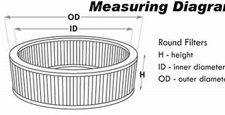 Image result for Round Air Filter Size Chart