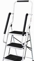 Image result for Folding Step Ladders with Handrails