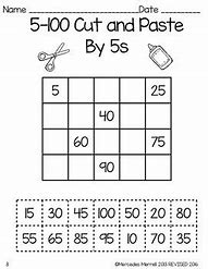 Image result for Counting in 5S Worksheet Cut and Stick
