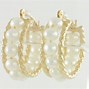 Image result for Pearl and Gold Hoops