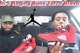 Image result for Jordan 5 Raging Bull Crease