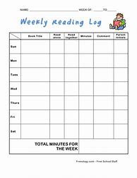 Image result for Reading Record Printable