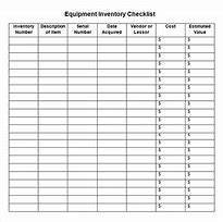 Image result for Blank Inventory Checklist Template
