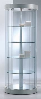 Image result for Rotating Glass Display Cabinet