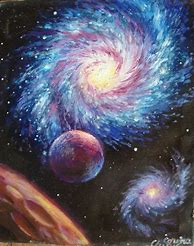 Image result for Galaxy Acrylic Painting