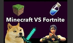 Image result for Minecraft vs Fortnite Memes