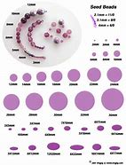 Image result for Size Chart for Seed Beads