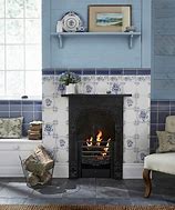 Image result for Dutch Tile Fireplace