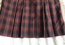 Image result for Red Plaid School Uniform Skirt