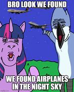 Image result for Airplanes in the Night Sky Meme