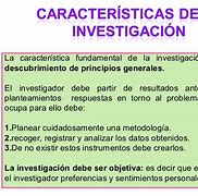 Image result for Caracteristicas De La Investigacion