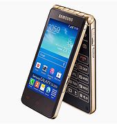 Image result for Samsung Flip Phone Smartphone Gold