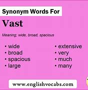 Image result for Vast Meaning