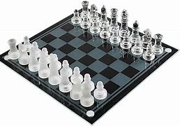 Image result for Clear and Frosted Glass Chess Set