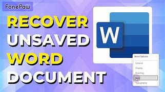 Image result for How to Recover Edited Word Document