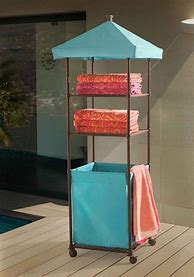Image result for Outdoor Pool Towel Storage Ideas