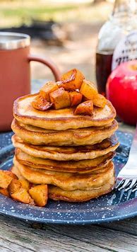 Image result for Cinnamon Apple Pancakes with Slices