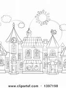 Image result for Village Cartoon Black and White