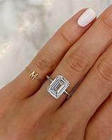 Image result for Emerald and Diamond Engagement Ring