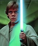 Image result for Luke Skywalker Holding Lightsaber