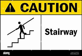 Image result for Caution Stairs Safety Sign