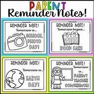 Image result for Parent Reminder Note Template