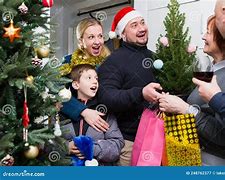 Image result for Family in Christmas Eve Cartoon