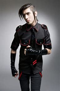 Image result for Industrial Goth Male Fashion