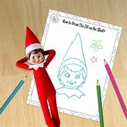 Image result for Elf On a Shelf Drawing