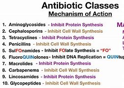 Image result for Antibiotic Drug Classes Chart