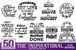 Image result for Inspirational Quotes SVG Free