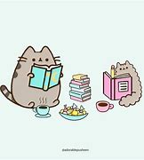 Image result for Pusheen Cat Reading