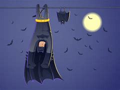 Image result for Batman with Upside Down Sleeping Bat Cartoon