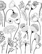 Image result for Black and White Abstract Art Flowers