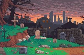 Image result for Pixel Art Cemetery