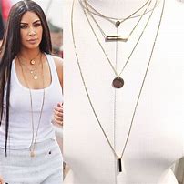 Image result for Kim Kardashian Wearing Bead Necklace