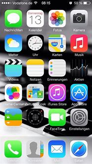 Image result for iPhone 5 iOS 7 Home Screen