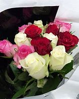 Image result for Red White and Pink Rose Bouquet