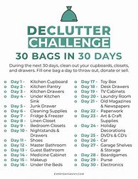 Image result for Declutter in 30 Days Printable