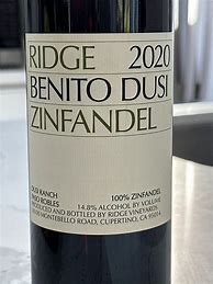 Image result for Ridge Zinfandel Benito Dusi