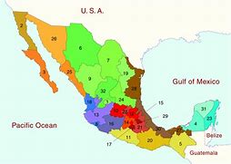 Image result for Map of Mexico States