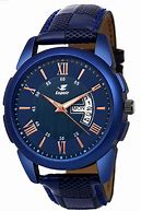 Image result for Blue Dial Watch Leather Strap